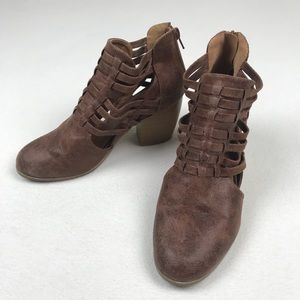 Spring Cutout Strappy Booties